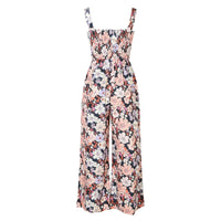 Bloom & Move: Floral Sleeveless Jumpsuit with Pockets