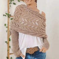 SnugStyle™ Knitted Shrug – Effortless Elegance