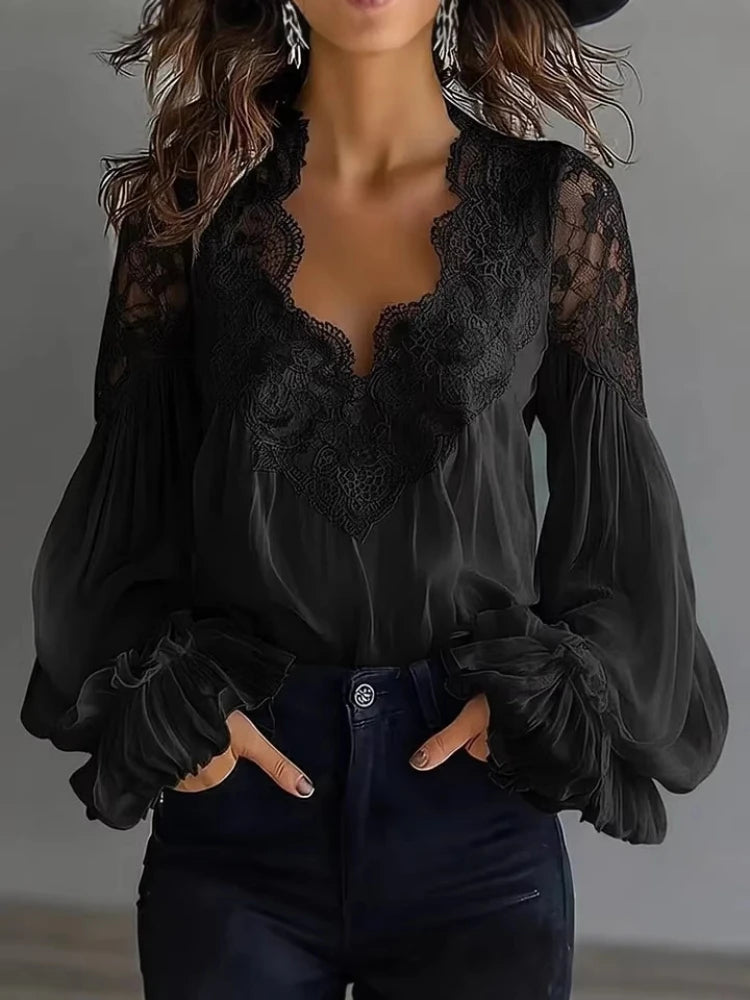 Ilvara - Elegant Lace Blouse for Women