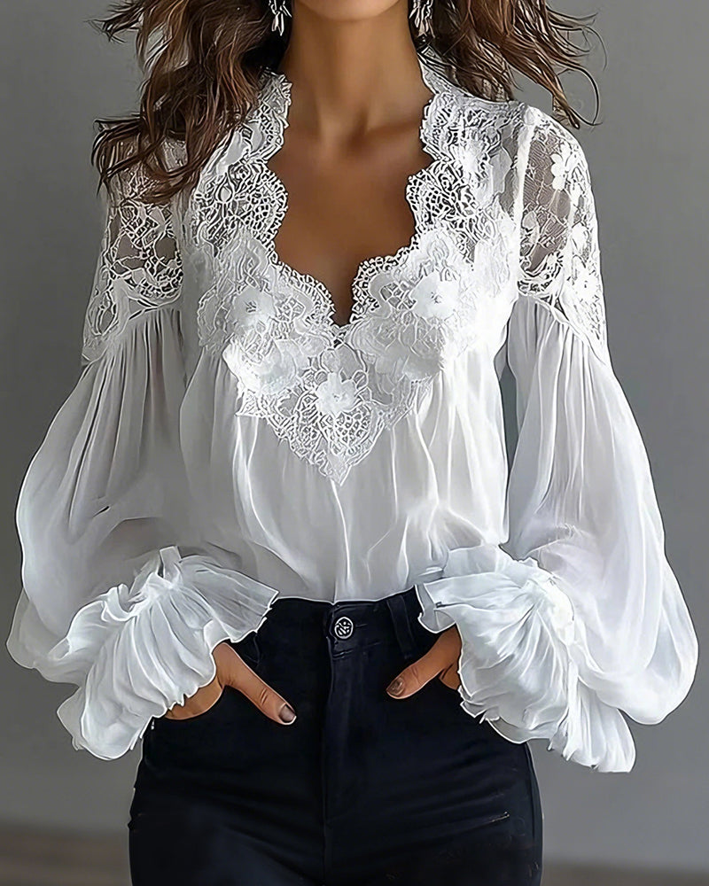 Ilvara - Elegant Lace Blouse for Women