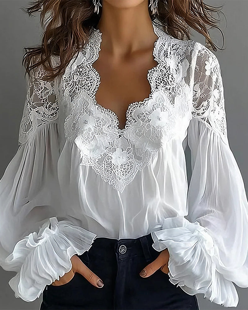 Ilvara - Elegant Lace Blouse for Women